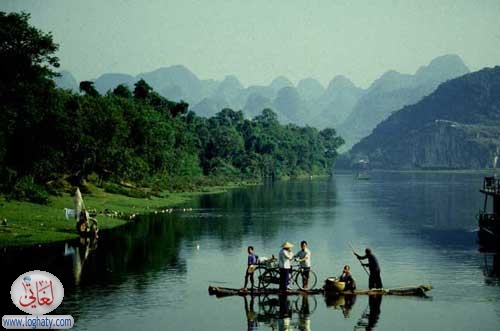 crossing Li River